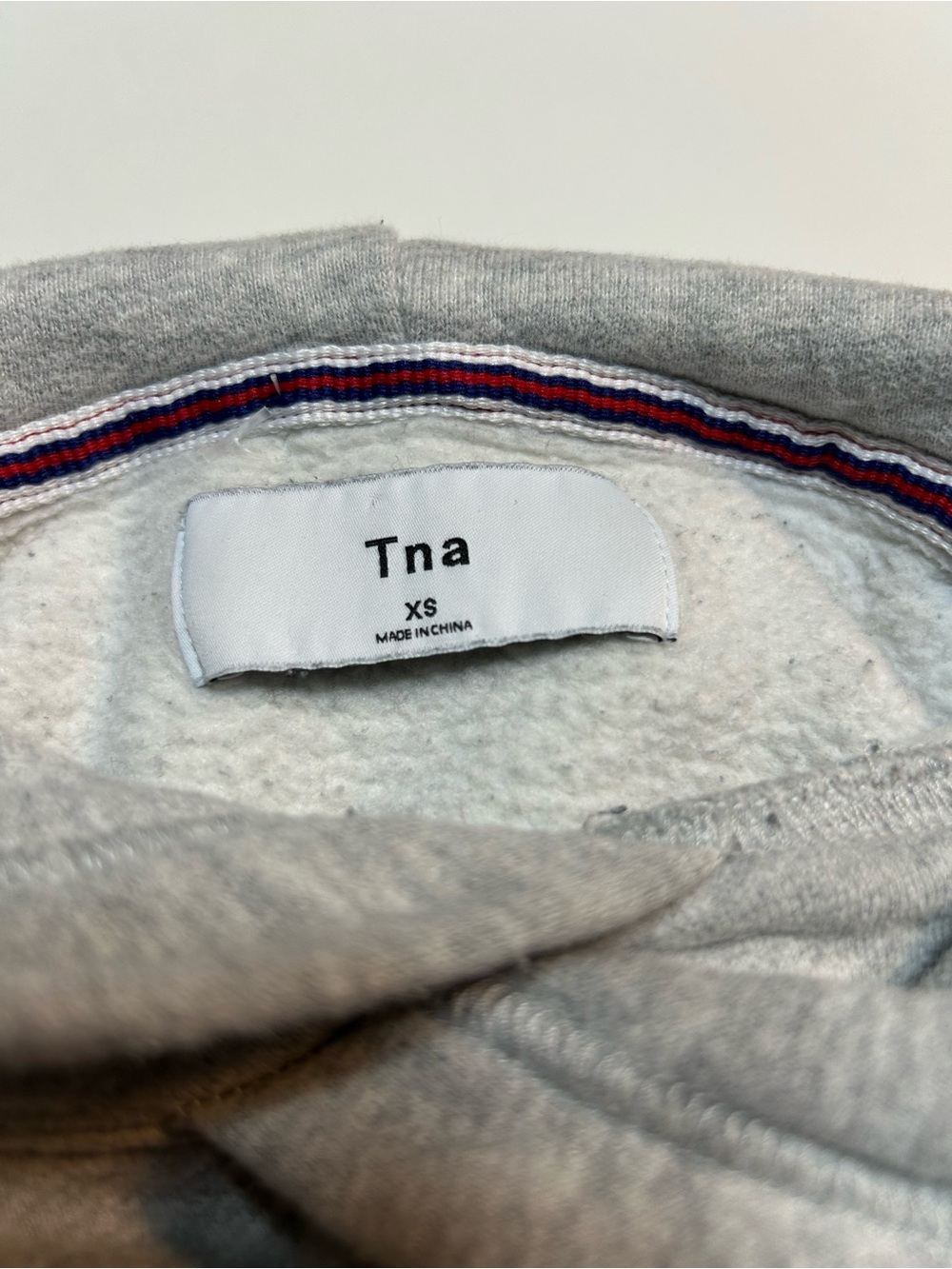Aritzia Tna Colorblock Hoodie Grey Blue Black Pullover Kangaroo Pocket - Picture 3 of 6